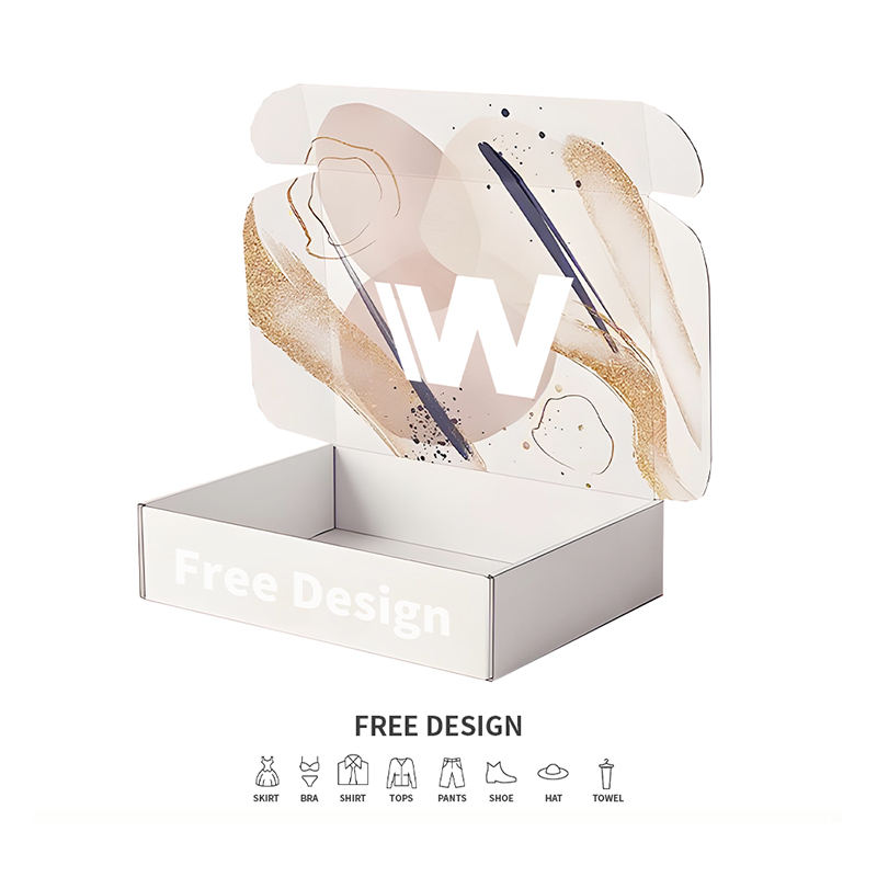 ウェーブ段ボールのアパレル梱包箱