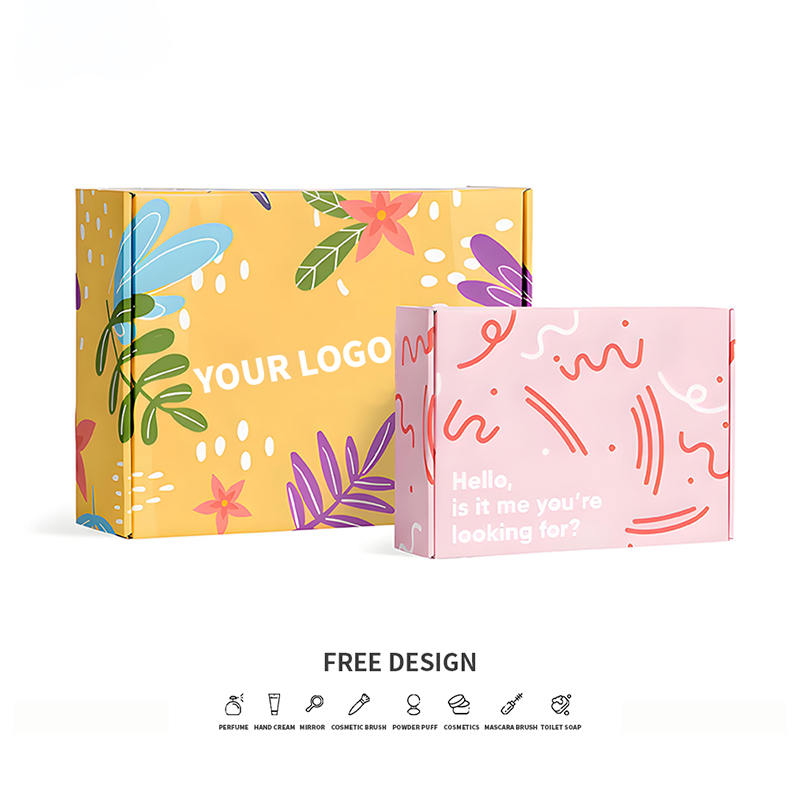 カラフルな自然の段ボール化粧品包装箱